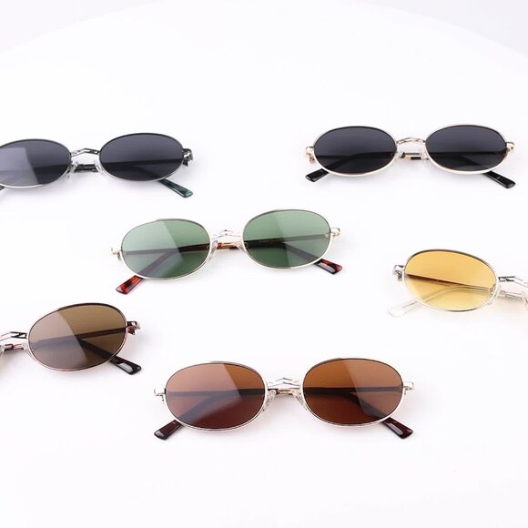Retro Oval Sunglasses Y2K Vintage Trendy Designer Unisex Sunnies main image 6